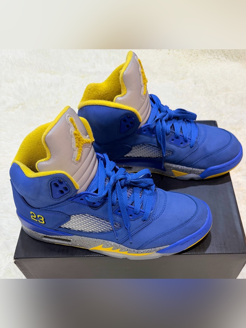 Men’s Air Jordan 5 Retro JSP Laney Varsity Royal - Size 9.5 - CD2720-400 - Picture 2 of 10